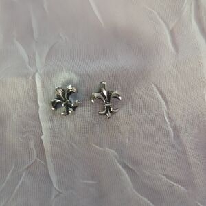 Silver Fleur-de-Lis Earrings